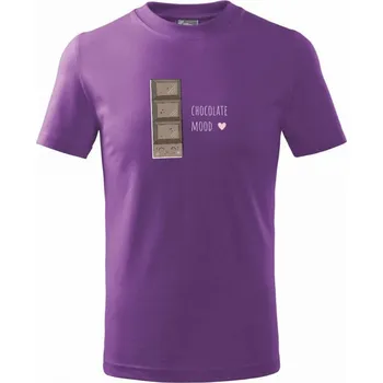 Nálada na čokoládu - Tričko dětské bavlněné - 104-110cm / 3-4 roky ( Fialová )