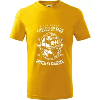 Chlapecké tričko Fueled By Fire - Tričko dětské bavlněné - 134 cm/8 let ( Žlutá )