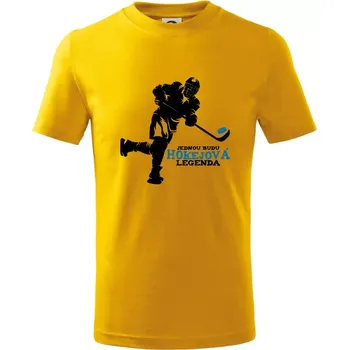 Chlapecké tričko Jednou budu hokejová legenda - Tričko dětské bavlněné - 146 cm/10 let ( Žlutá )