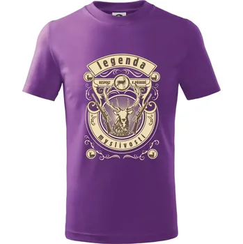 Legenda myslivosti jelen - Tričko dětské bavlněné - 158 cm/12 let ( Fialová )