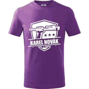 Instalatér umím všechno - Tričko dětské bavlněné - 122 cm/6 let ( Fialová )