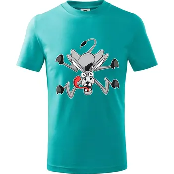 Chlapecké tričko Splašený kůň - Tričko dětské bavlněné - 98 cm / 2 roky ( Emerald )