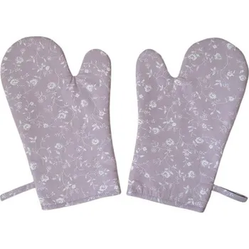 Chňapka Šatoli.cz Kuchyňská chňapka Bílé kvítí na starorůžové 2 ks