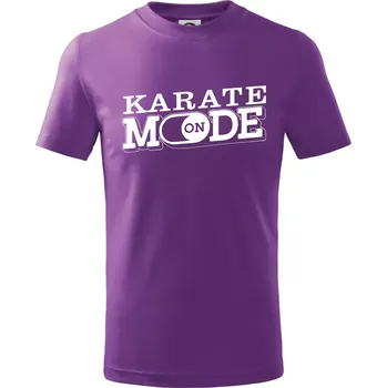 Karate mode - Tričko dětské bavlněné - 98 cm / 2 roky ( Fialová )