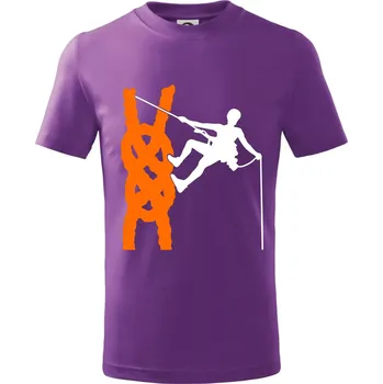 Lano horolezec - Tričko dětské bavlněné - 158 cm/12 let ( Fialová )