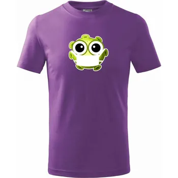 Virus s rouškou - Tričko dětské bavlněné - 146 cm/10 let ( Fialová )