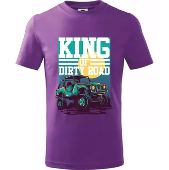 King of dirty road - Tričko dětské bavlněné - 122 cm/6 let ( Fialová )