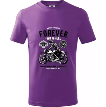 Forever Two Wheel - Tričko dětské bavlněné - 146 cm/10 let ( Fialová )