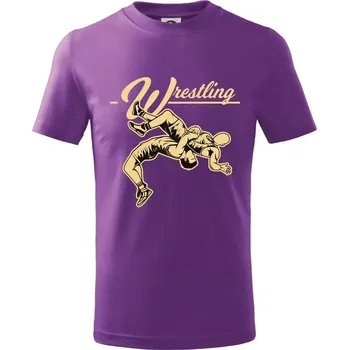 Chlapecké oblečení Wrestling v boji - Tričko dětské bavlněné - 98 cm / 2 roky ( Fialová )