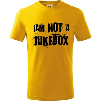 Chlapecké tričko Iam not a jukebox - na prsou - Tričko dětské bavlněné - 98 cm / 2 roky ( Žlutá )