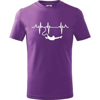 EKG bungee jumping - Tričko dětské bavlněné - 98 cm / 2 roky ( Fialová )
