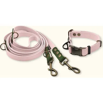 Obojek pro psa Everyday Set: obojek Park + přepínací vodítko Hike DuoTone: Světle růžový
