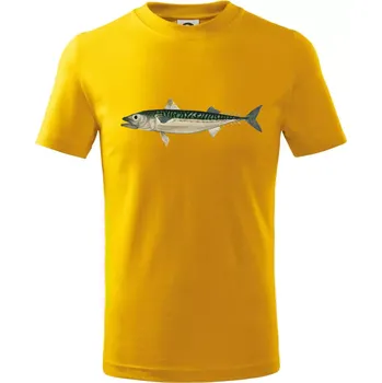 Chlapecké tričko Makrela obecná - Tričko dětské bavlněné - 146 cm/10 let ( Žlutá )