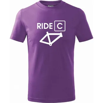 Ride C - Tričko dětské bavlněné - 146 cm/10 let ( Fialová )