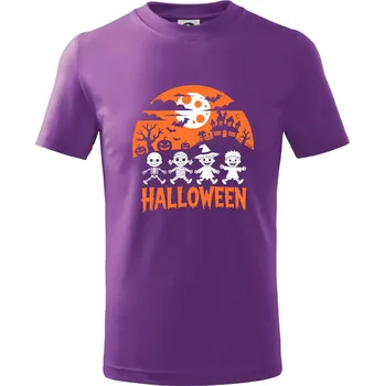 Dětské halloweenské triko - Tričko dětské bavlněné - 134 cm/8 let ( Fialová )