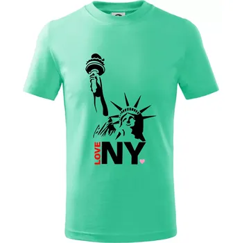 Chlapecké tričko Socha svobody velká - Tričko dětské bavlněné - 98 cm / 2 roky ( Mátová )