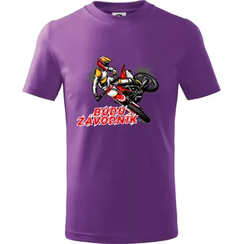 Budu závodník červená kroska - Tričko dětské bavlněné - 122 cm/6 let ( Fialová )