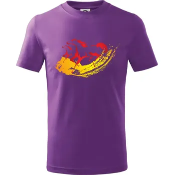 Dva běžící koně - Tričko dětské bavlněné - 158 cm/12 let ( Fialová )