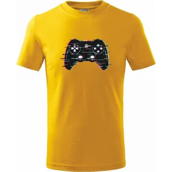 Chlapecké tričko Gamer - gamepad barevný - Tričko dětské bavlněné - 158 cm/12 let ( Žlutá )