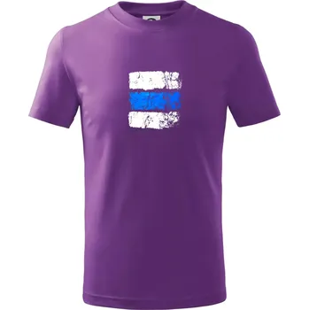 Chlapecké tričko Turistická značka - modrá - Tričko dětské bavlněné - 122 cm/6 let ( Fialová )