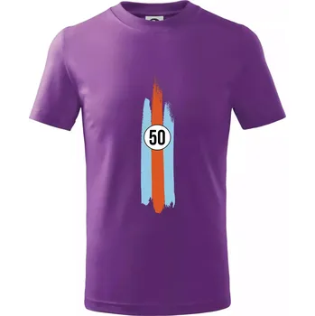 Vintage Race 50 - Tričko dětské bavlněné - 104-110cm / 3-4 roky ( Fialová )