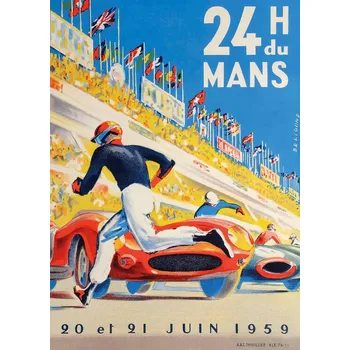 Plakát Plakát, Obraz - 1959 24 Hours of Le Mans Race Poster