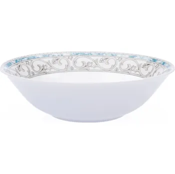 Kompotová mísa, 23 cm, modrý mramor, Karlovarský porcelán