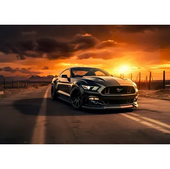 Plakát Plakát, Obraz - Mustang GT Muscle Car in the Sunset