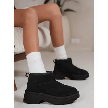 Dámská zimní obuv Dstreet dámské sněhule na masivní podrážce panter ZY1280 Barva: Černá, Velikost: 40