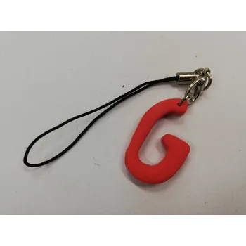Přívěsek Fimo přívěsek na mobil - písmeno "G" červený
