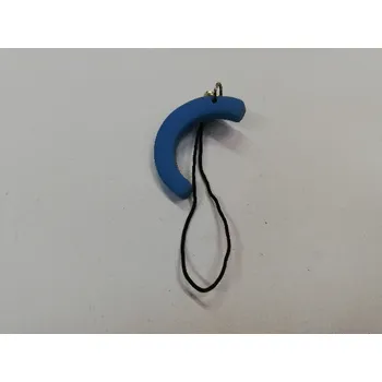 Přívěsek Fimo přívěsek na mobil - písmeno "C" modrý