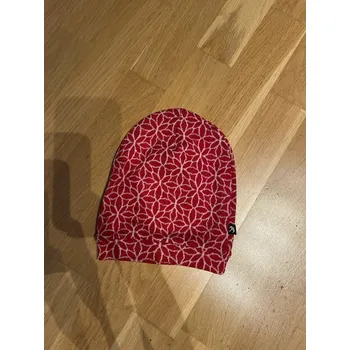 Čepice Merino čepice dvouvrstvá - červená vzor, Duomamas Velikost: 18-24 měsíců