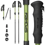 Trekingové skládací hole Spokey TERRA, 4dílné, zelené