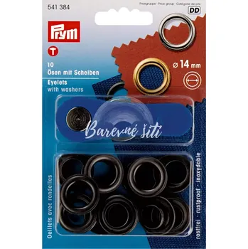 Průchodky Černé Prym 14mm (E) (Průchodky, Šicí potřeby od Prym)