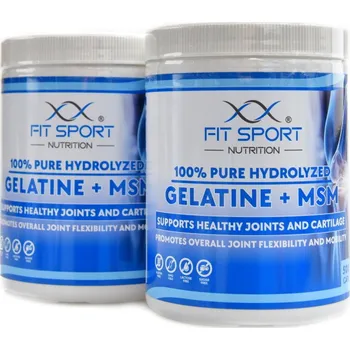 Kloubní výživa Fitsport nutrition 100% pure hydrolyzed gelatine + MSM 2 x 500 kapslí Fitsport nutr. 100% pure hydrolyzed gelatine + MSM 2x500 cps