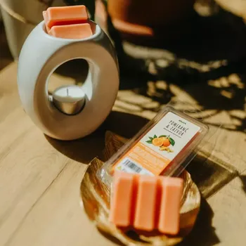 vonný vosk Sojový vosk do aromalampy - kostky, 50 g - pomeranč a zázvor