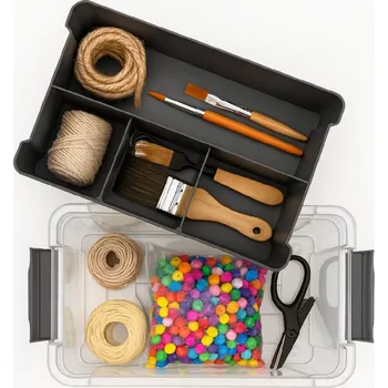 Úložný box Orion Organizér, úložný box 2v1, multifunkční, šedý STORMAX - 9l, 35 x 23 x 17 cm