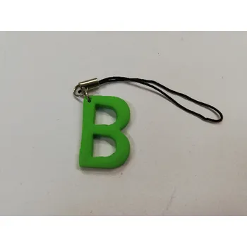 Fimo přívěsek na mobil - písmeno "B" zelený