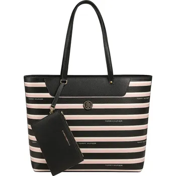 Kabelka Tommy Hilfiger velká Never-Full Bag kabelka kabela Stripe s příruční peněženkou Tote with Pouch mix barev