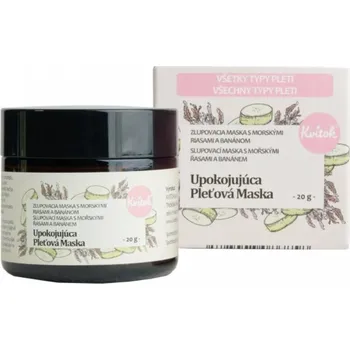 Pleťová maska Slupovací maska s mořskými řasami a banánem - ZKLIDŇUJÍCÍ 20g Kvitok