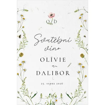 Etiketa na svatební víno 352