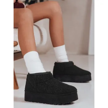 Dámská zimní obuv Dstreet dámské sněhule látkové s kožíškem ZY1254 Barva: Černá, Velikost: 40