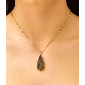 Přívěsek Zlatý přívěsek s vltavínem P21 0061