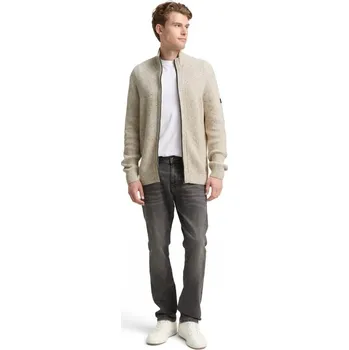 Pánský svetr TOM TAILOR® PÁNSKÝ PROPÍNACÍ SVETR S NOPKY - OFF WHITE XL