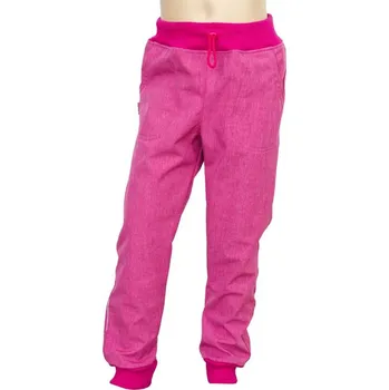 Dívčí kalhoty Fantom kalhoty softshell s prodlouženým sedem - růžový melír Velikost: 116