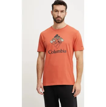 Pánské tričko Bavlněné tričko Columbia 1888813 oranžová 22X, vel. S