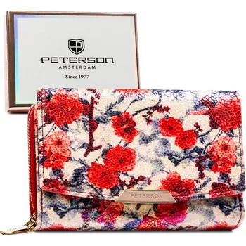 Peněženka Peterson dámská peněženka z ekokůže s květinovým vzorem