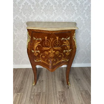 Komoda Starožitná komoda s mramorem a intarzií, cena za ks