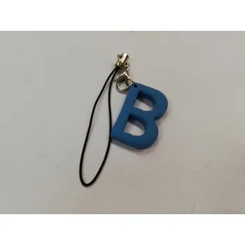 Přívěsek Fimo přívěsek na mobil - písmeno "B" modrý