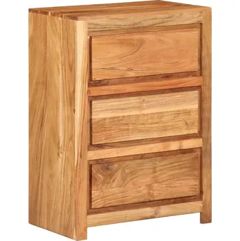 Komoda OMAXI Skříňka se zásuvkami 55 x 33 x 75 cm masivní akáciové dřevo 656200